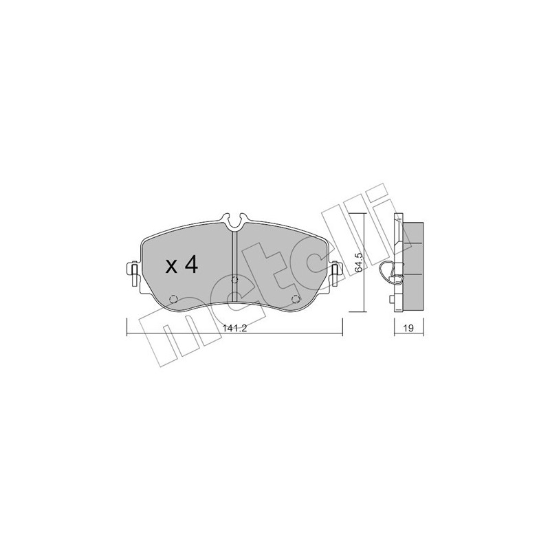 METELLI 22-1175-0 Brake Pads Set Rear for