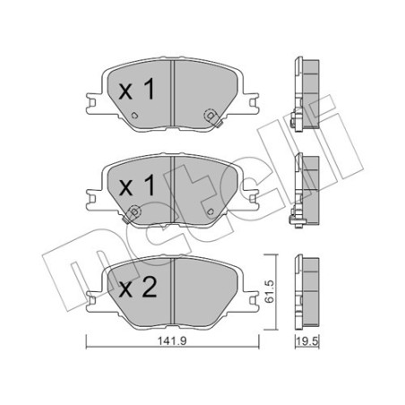 METELLI 22-1177-0 Pastillas de freno Delantero para