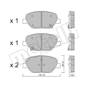 METELLI 22-1178-0 Brake Pads Set Front for