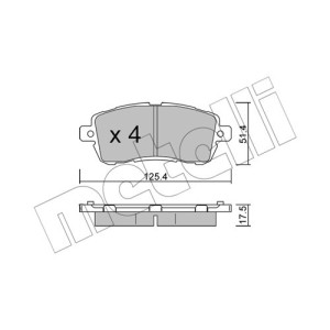 METELLI 22-1185-0 Bremsbeläge Vorne für