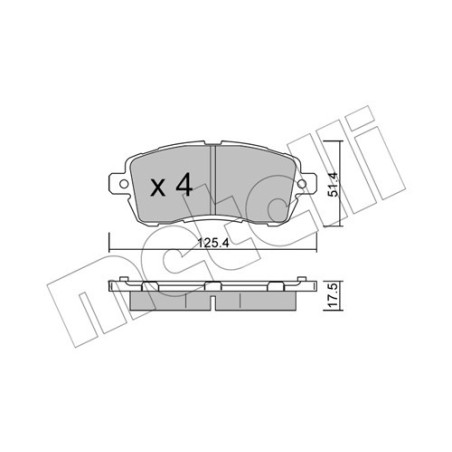 METELLI 22-1185-0 Pastiglie freno Anteriore per
