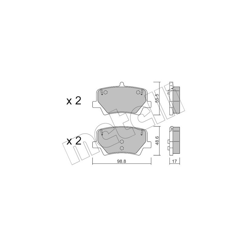 METELLI 22-1187-0 Brake Pads Set Rear for