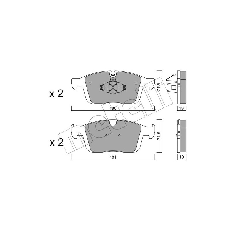 METELLI 22-1188-0 Brake Pads Set Front for