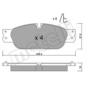 METELLI 22-1189-0 Plaquettes de frein