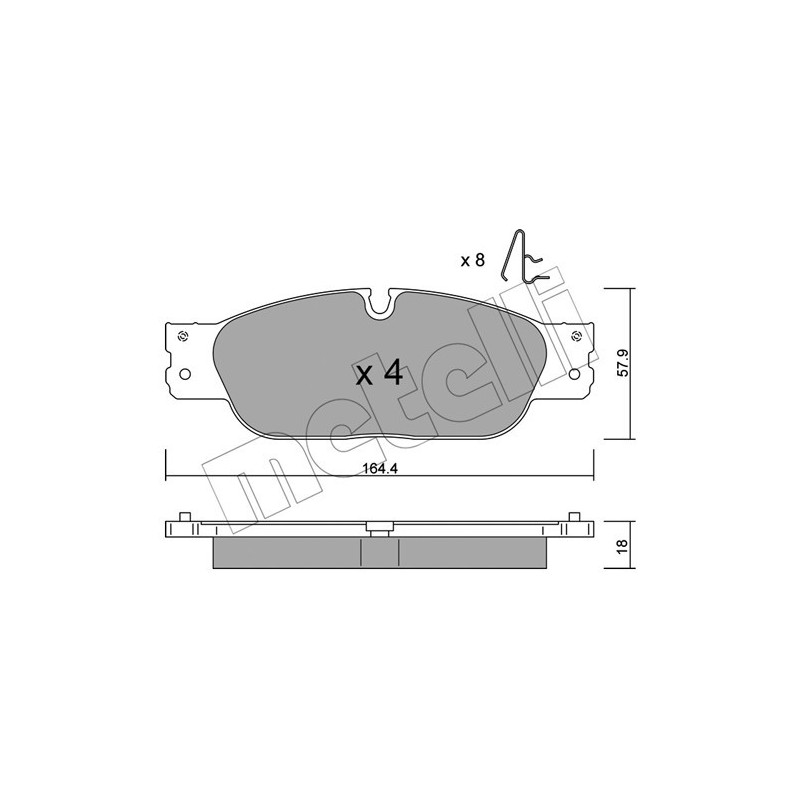METELLI 22-1189-0 Brake Pads Set