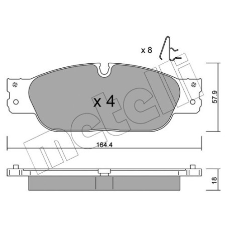 METELLI 22-1189-0 Plaquettes de frein