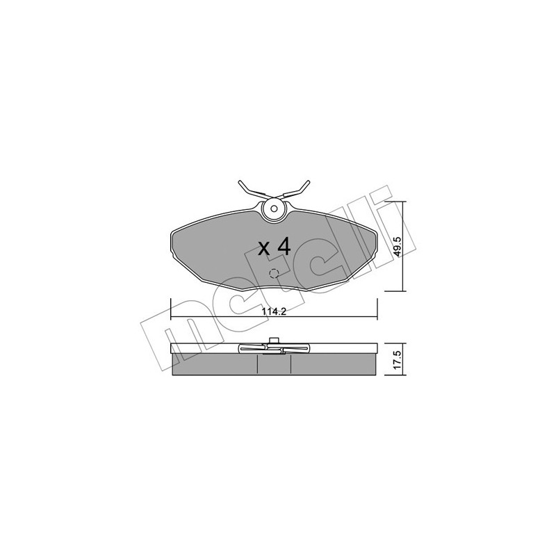 METELLI 22-1190-0 Plaquettes de frein Arrière pour