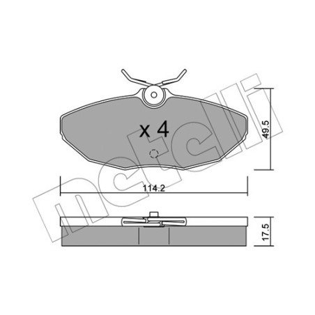METELLI 22-1190-0 Bremsbeläge Hinten für