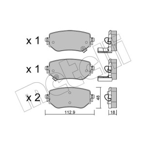 METELLI 22-1192-0 Brake Pads Set Rear for