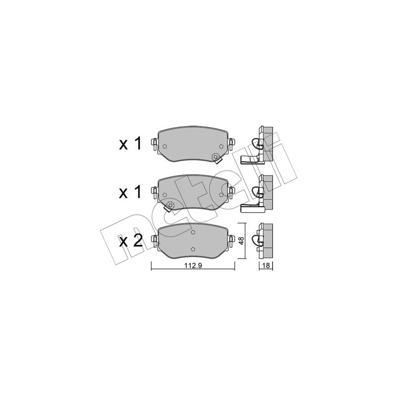 METELLI 22-1192-0 Brake Pads Set Rear for