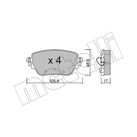 METELLI 22-1195-0 Bremsbeläge Hinten für