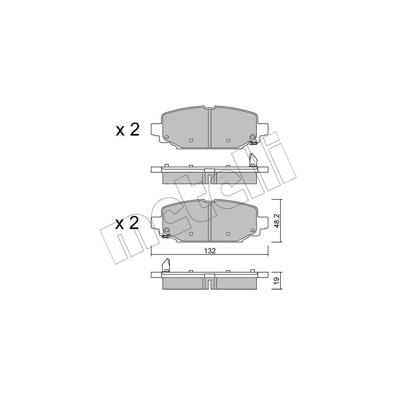 METELLI 22-1210-0 Brake Pads Set Rear for