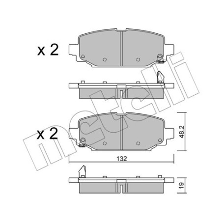 METELLI 22-1210-0 Bremsbeläge Hinten für