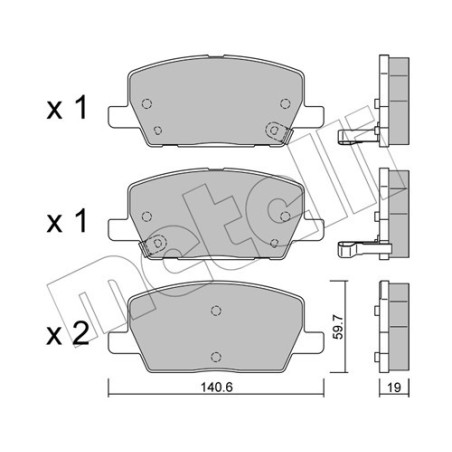 METELLI 22-1212-0 Bremsbeläge Vorne für