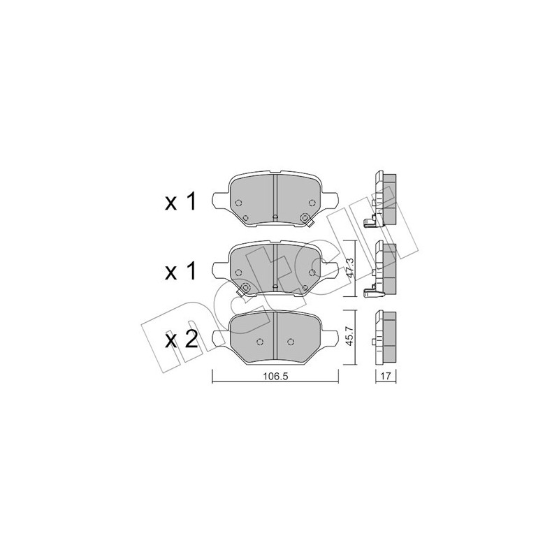 METELLI 22-1213-0 Plaquettes de frein
