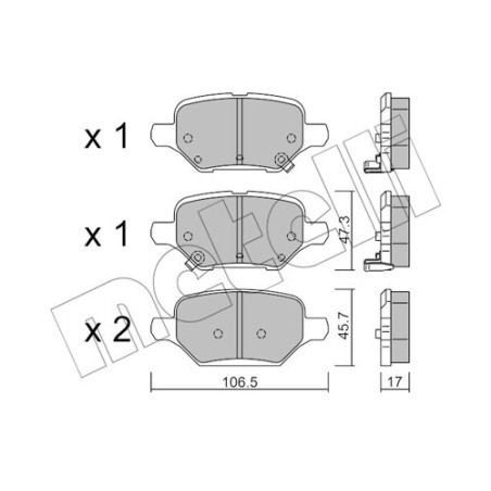 METELLI 22-1213-0 Brake Pads Set