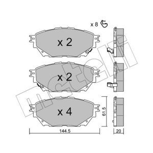 METELLI 22-1222-0 Brake Pads Set