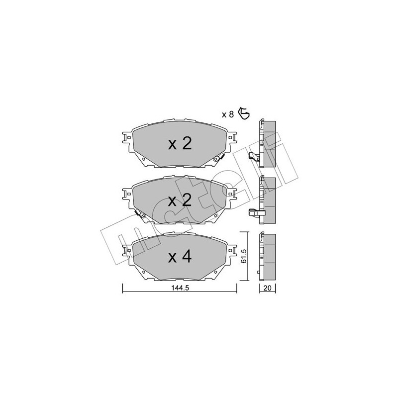 METELLI 22-1222-0 Pastiglie freno