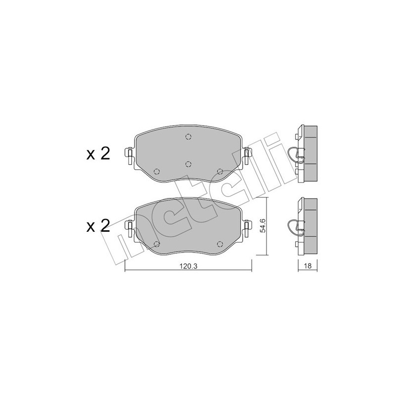 METELLI 22-1225-0 Plaquettes de frein Avant pour
