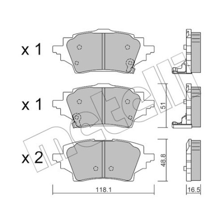 METELLI 22-1228-0 Brake Pads Set