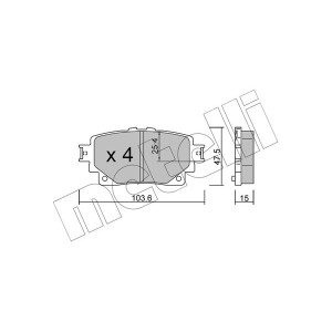 METELLI 22-1229-0 Brake Pads Set Rear for