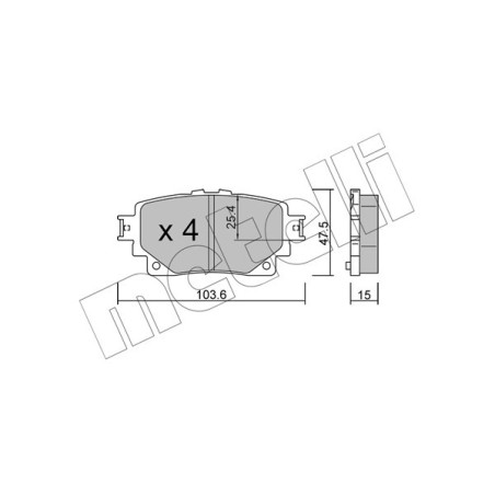 METELLI 22-1229-0 Brake Pads Set Rear for