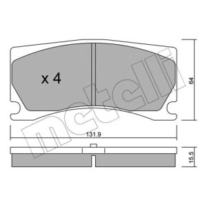 METELLI 22-1106-0 Pastillas de freno Trasero para