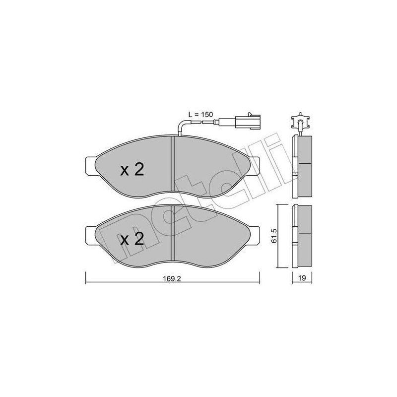 METELLI 22-0708-1 Pastillas de freno Delantero para