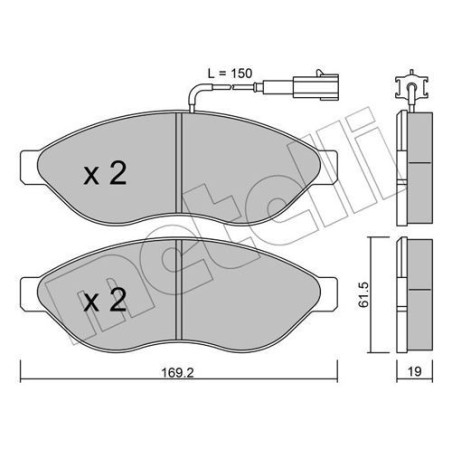 METELLI 22-0708-1 Brake Pads Set Front for