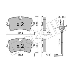 METELLI 22-0955-0K Brake Pad Set Rear for