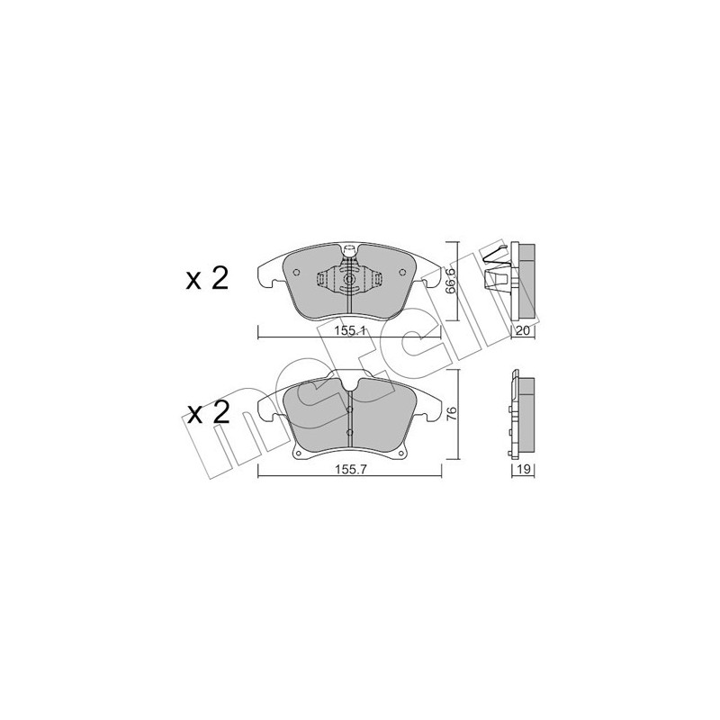 METELLI 22-1039-1 Pastillas de freno Delantero para