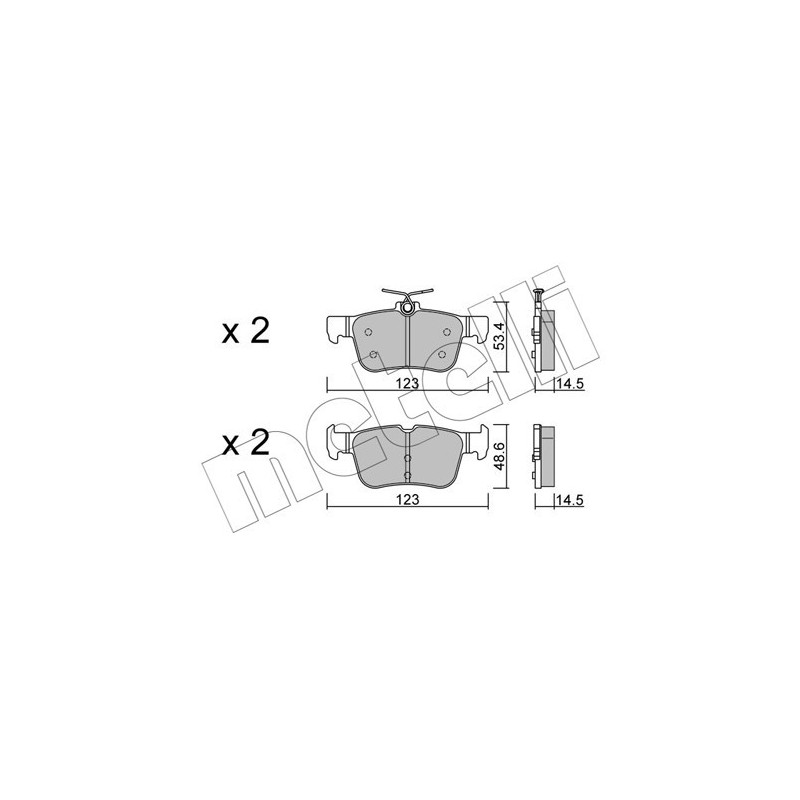 METELLI 22-1040-2 Brake Pads Set Rear for