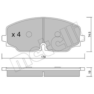 METELLI 22-1171-0 Brake Pads Set Front for