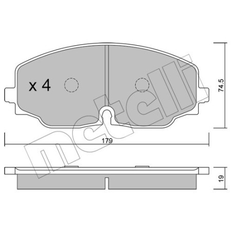 METELLI 22-1171-0 Brake Pads Set Front for