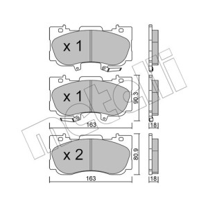 METELLI 22-1183-0 Bremsbeläge Vorne für