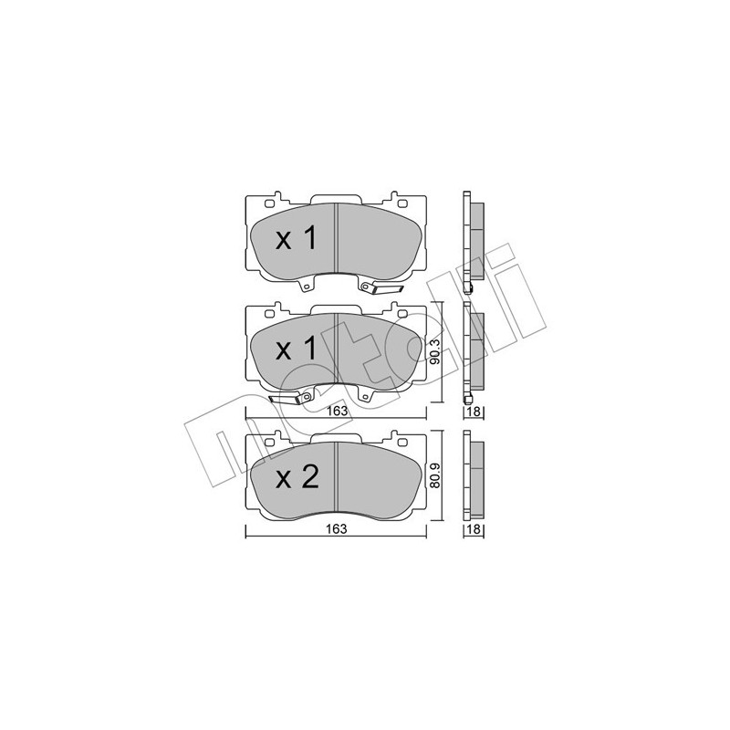 METELLI 22-1183-0 Brzdové platničky Predné pre