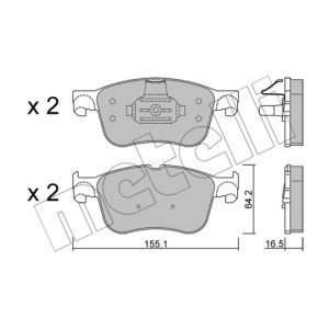 METELLI 22-1205-1 Bremsbeläge Vorne für
