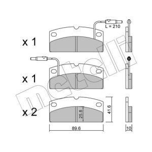 METELLI 22-1231-0 Brzdové platničky Predné pre