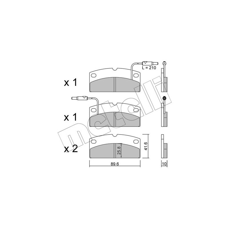 METELLI 22-1231-0 Brake Pads Set Front for
