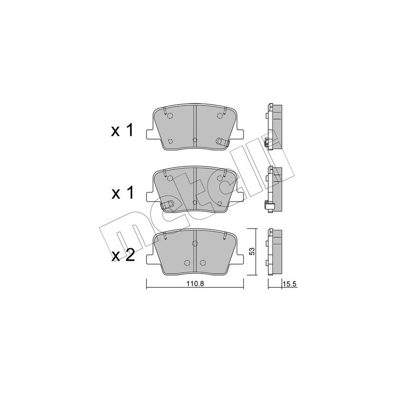 METELLI 22-1232-0 Bremsbeläge Hinten für