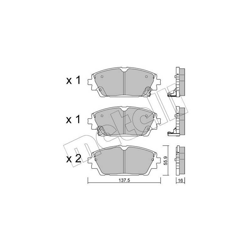 METELLI 22-1237-0 Brake Pads Set Front for