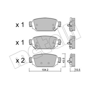 METELLI 22-1238-0 Bremsbeläge Hinten für
