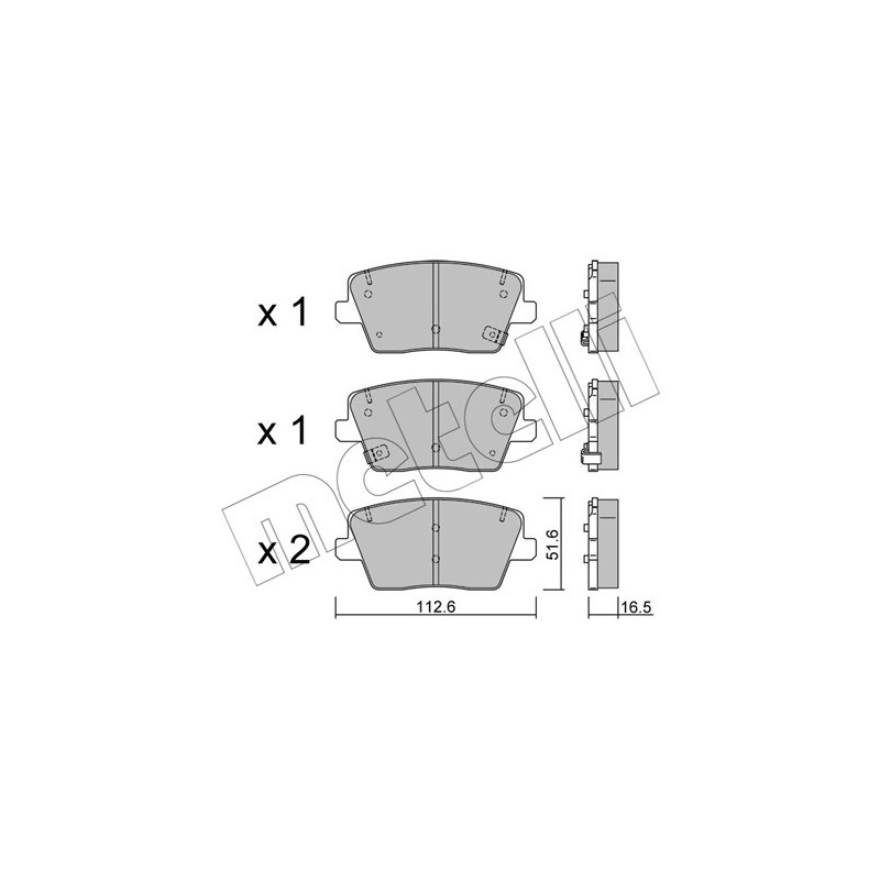 METELLI 22-1242-0 Brake Pads Set Rear for