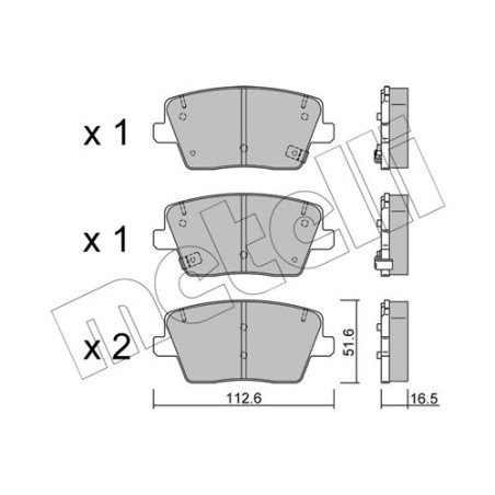 METELLI 22-1242-0 Bremsbeläge Hinten für