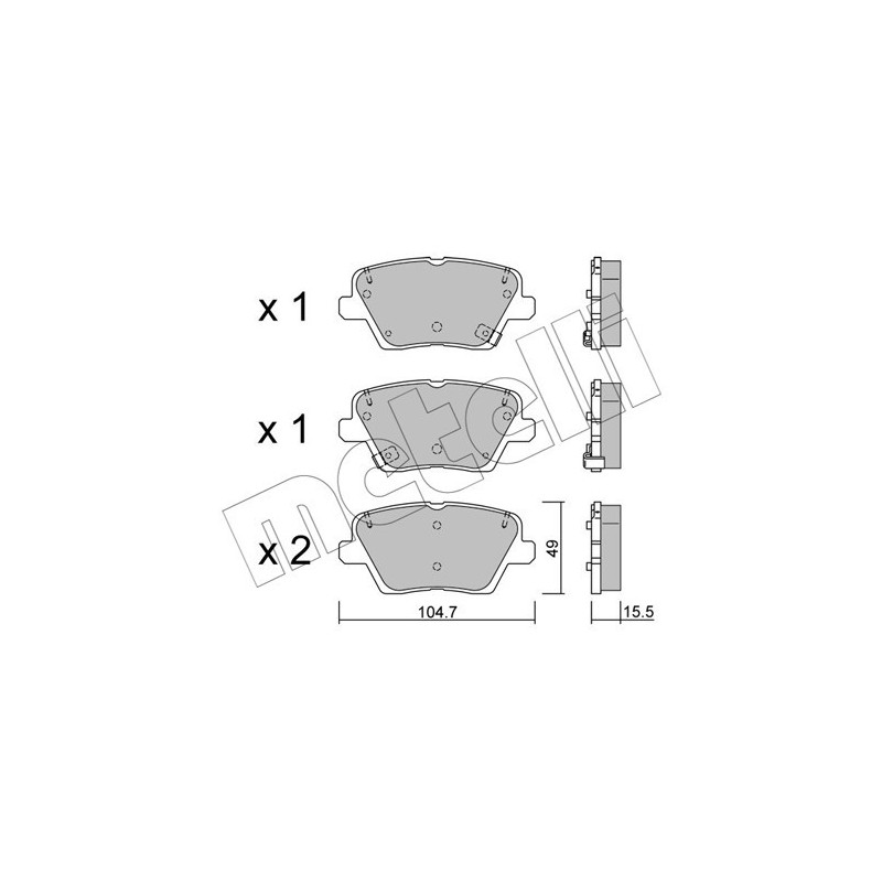 METELLI 22-1243-0 Bremsbeläge Hinten für