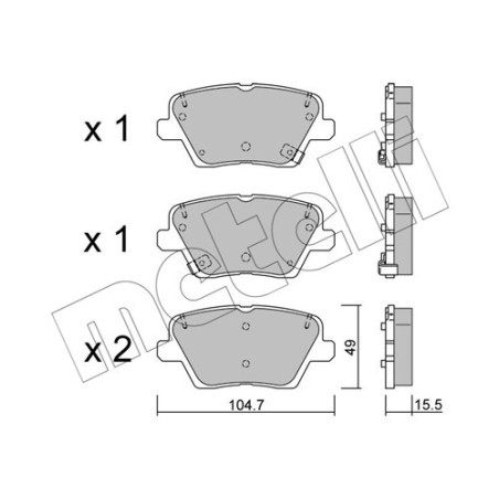 METELLI 22-1243-0 Bremsbeläge Hinten für
