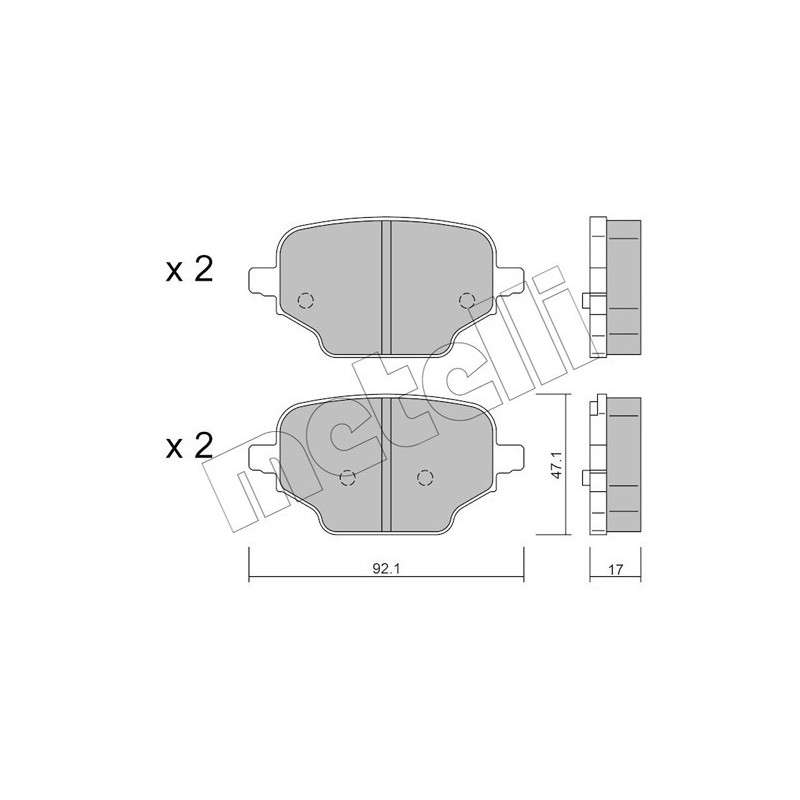 METELLI 22-1245-0 Plaquettes de frein Arrière pour