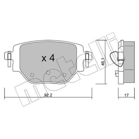 METELLI 22-1246-0 Bremsbeläge Hinten für