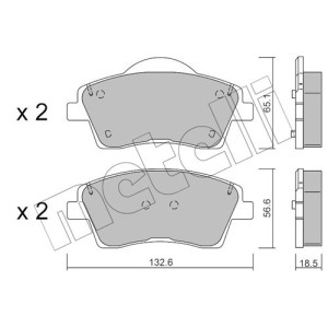 METELLI 22-1249-0 Bremsbeläge Vorne für