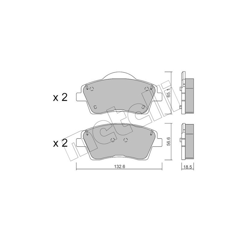 METELLI 22-1249-0 Pastillas de freno Delantero para